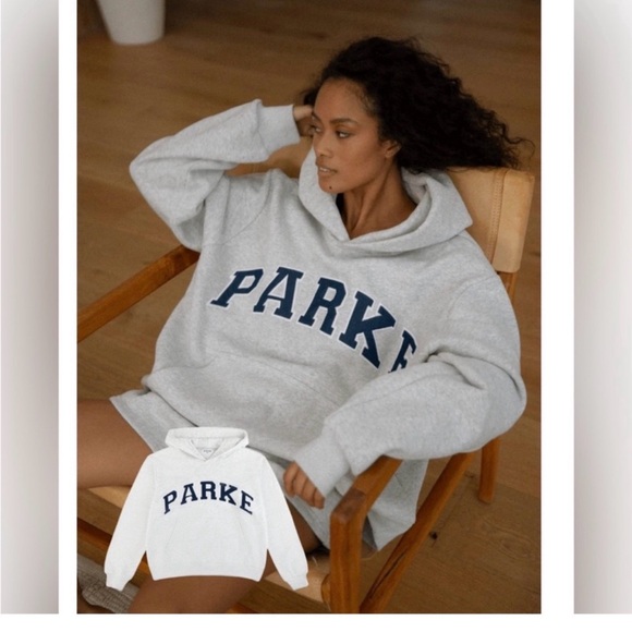 Parke Tops - Grey Parke Varsity Hoodie Sz L/XL